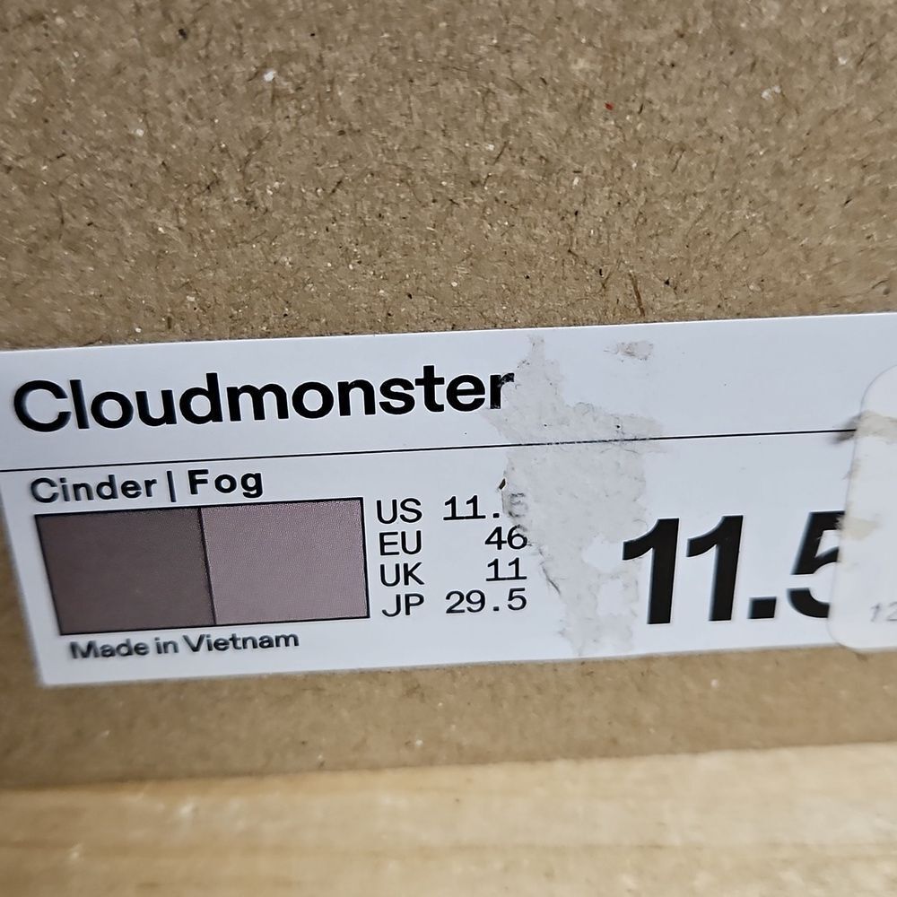On Cloudmonster Cinder Fog Mens Running Shoe Sneaker - Picture 11 of 11